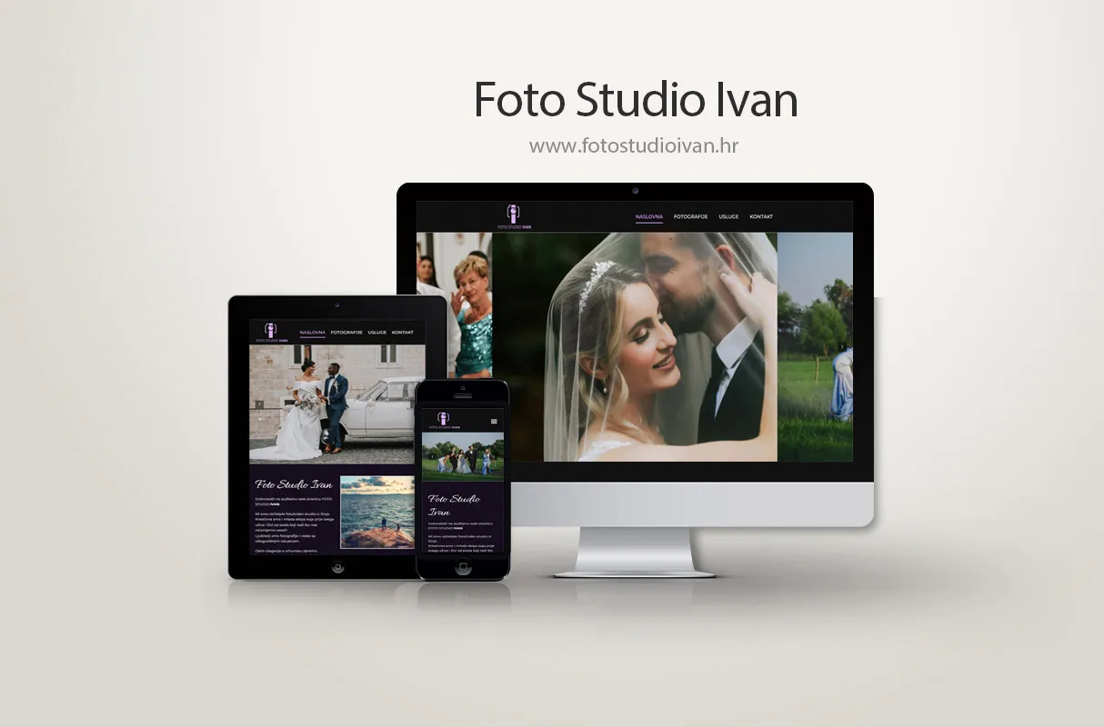Prikaz web stranice Foto Studio Ivan