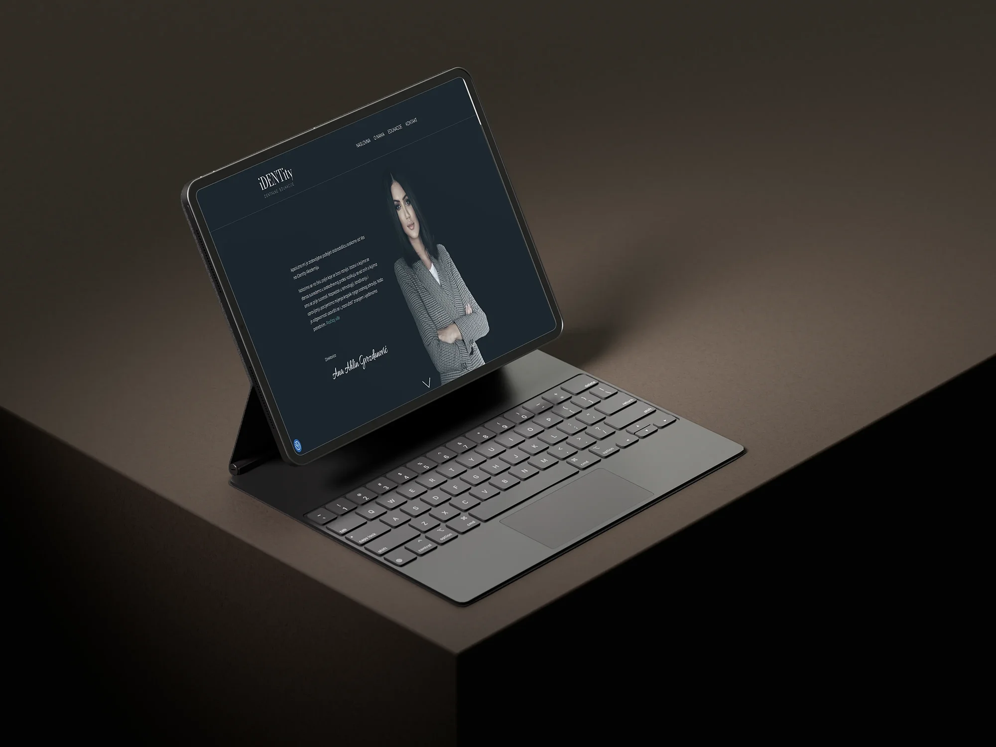 mockup web stranice identity edukacije